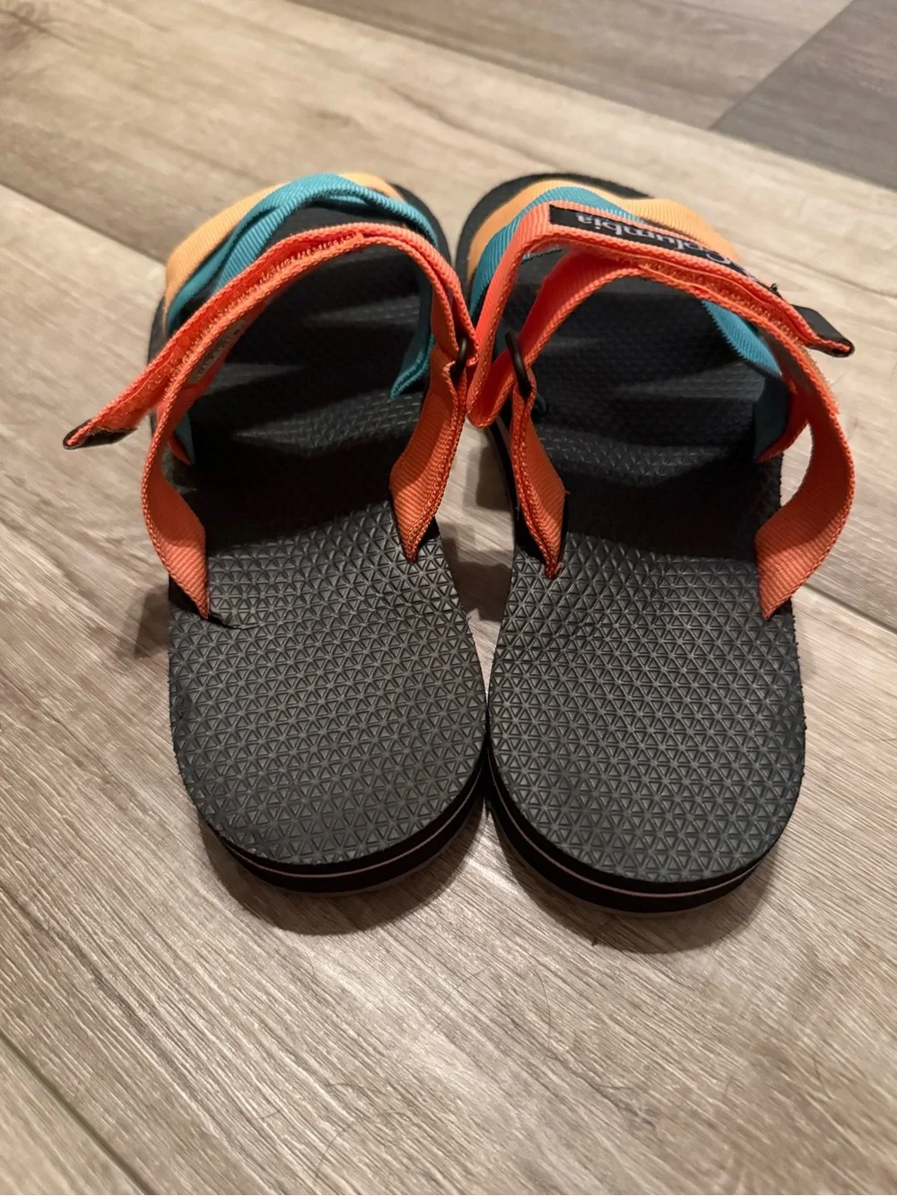 Columbia Orange Teal Black Strap Sandals- Alava Sandals